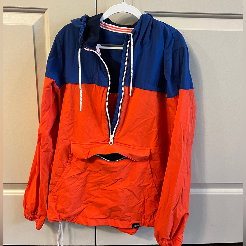 J. Crew x New Balance Women's Orange and Blue Windbreaker - Picture 2 of 4